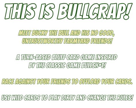 Homepage for BULLCRAP! a game by Loaded Deck Games.